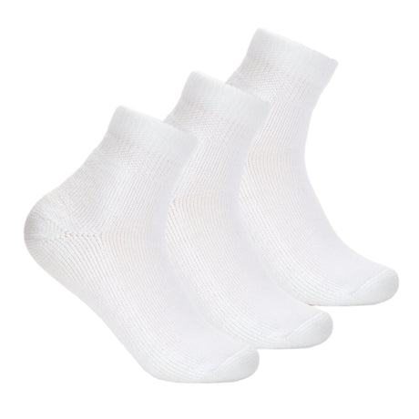 Thorlo Womens Moderate Cushion Ankle Diabetic 3-Pack Socks  -  Medium / White
