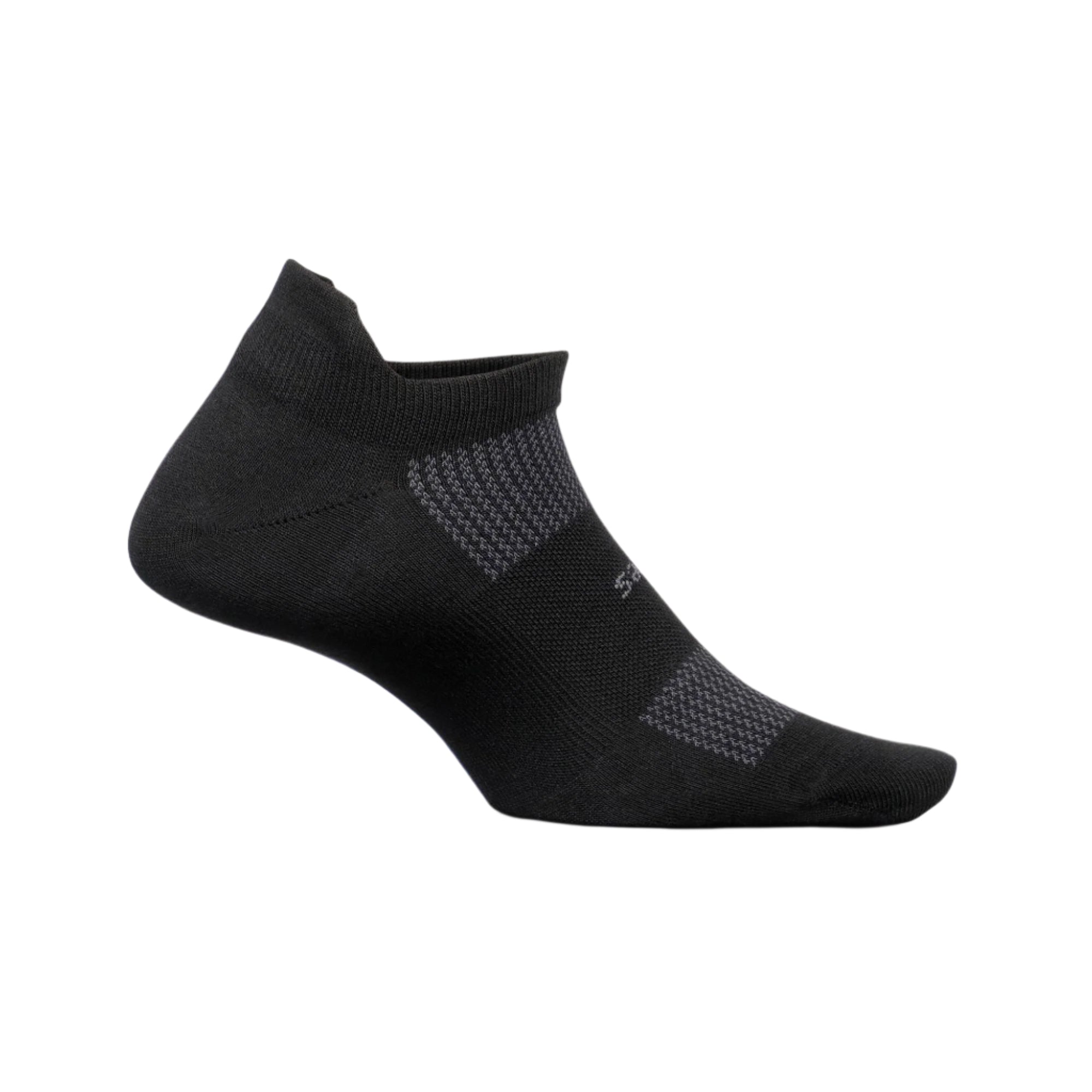 Feetures High Performance Max Cushion No Show Tab Socks  -  Small / Black