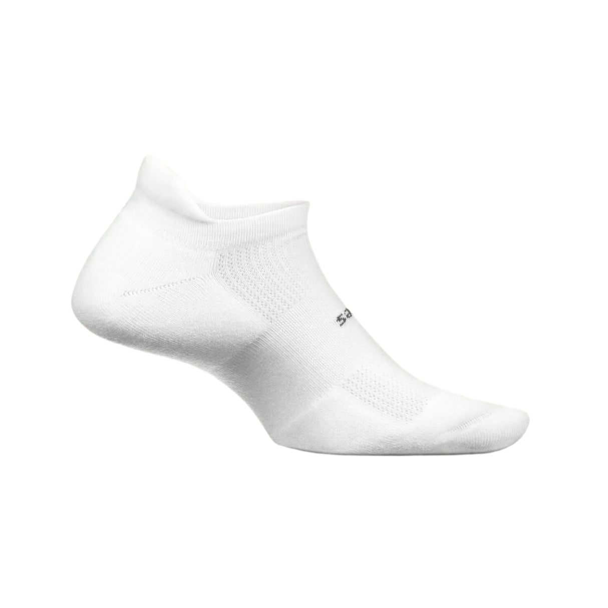Feetures High Performance Max Cushion No Show Tab Socks  -  Small / White
