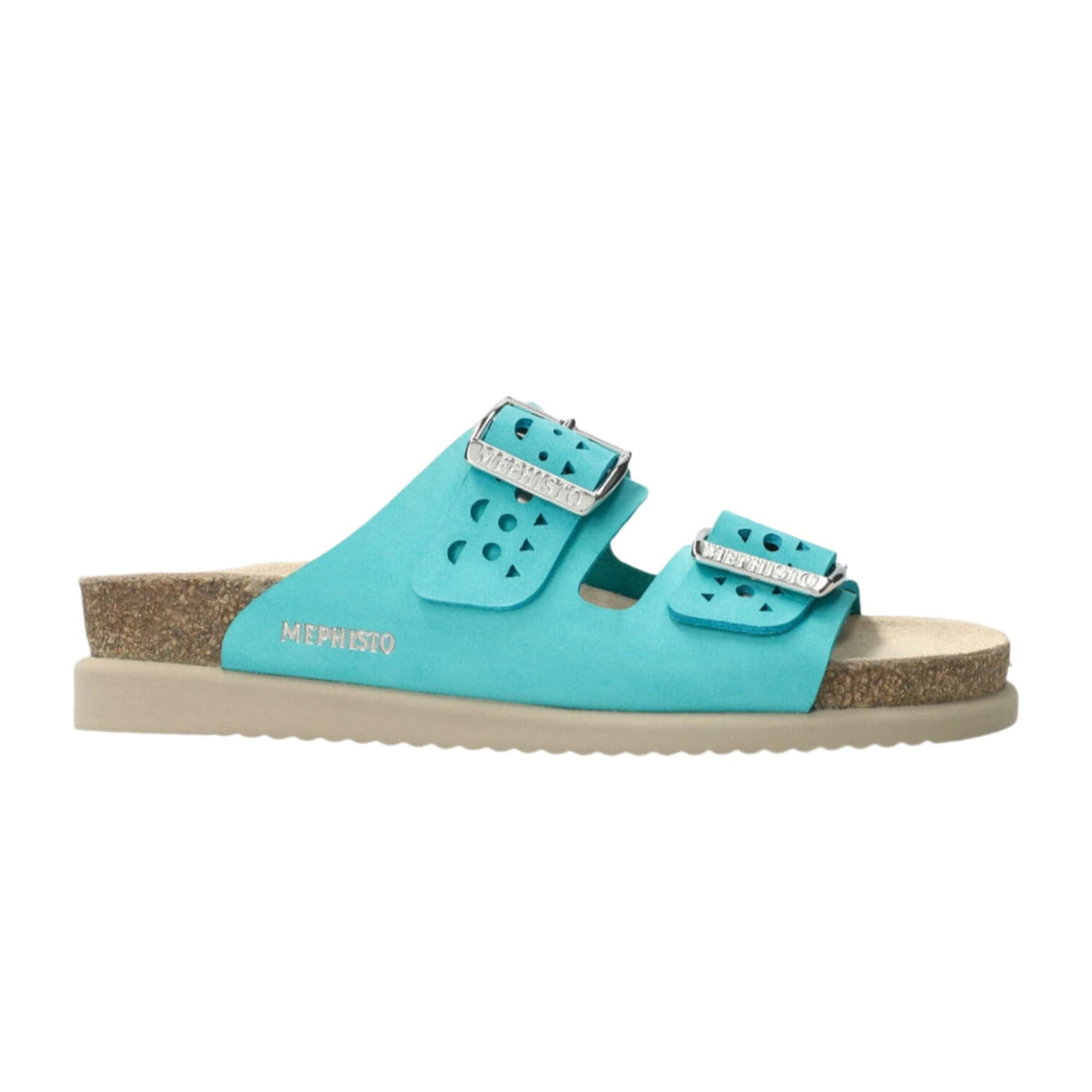 Mephisto Womens Hester Perf Sandals - 6 / Turquoise Sandalbuck