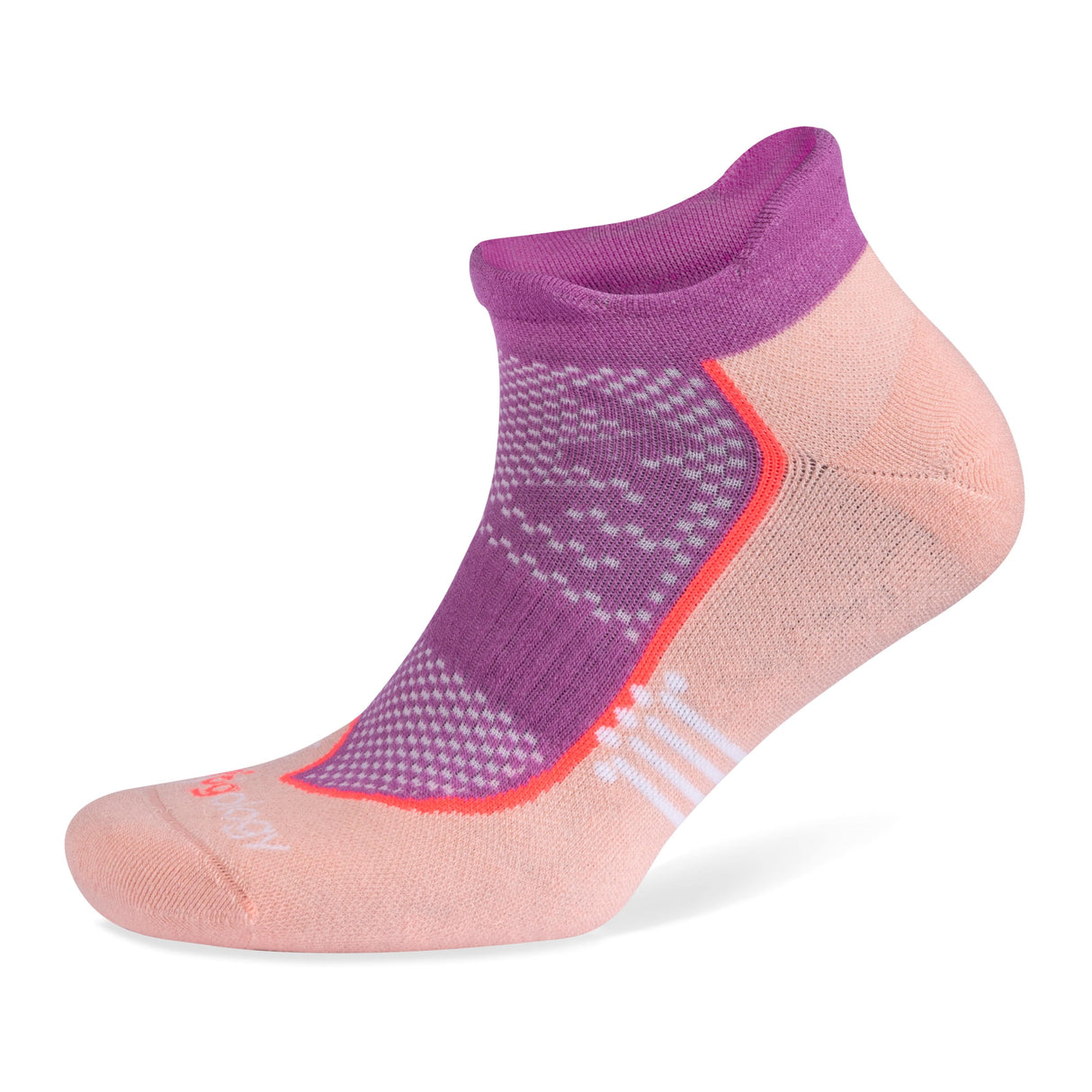Jogology High Cushion No Show Socks  -  Small / Peach Orchid