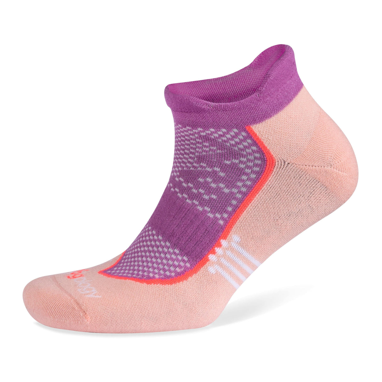 Jogology High Cushion No Show Socks - Small / Peach Orchid