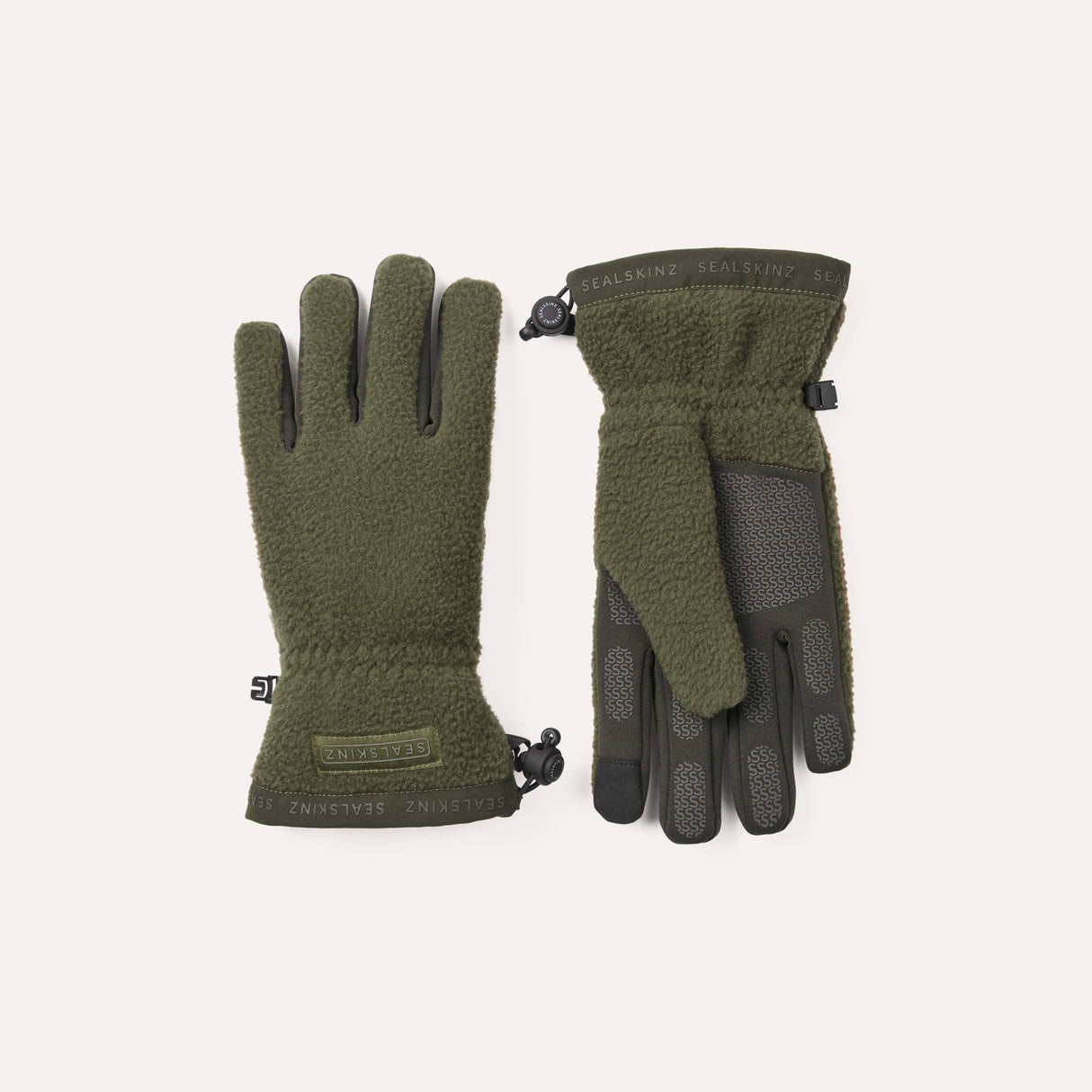 Sealskinz Hoveton Waterproof Sherpa Fleece Gloves  -  Small / Olive