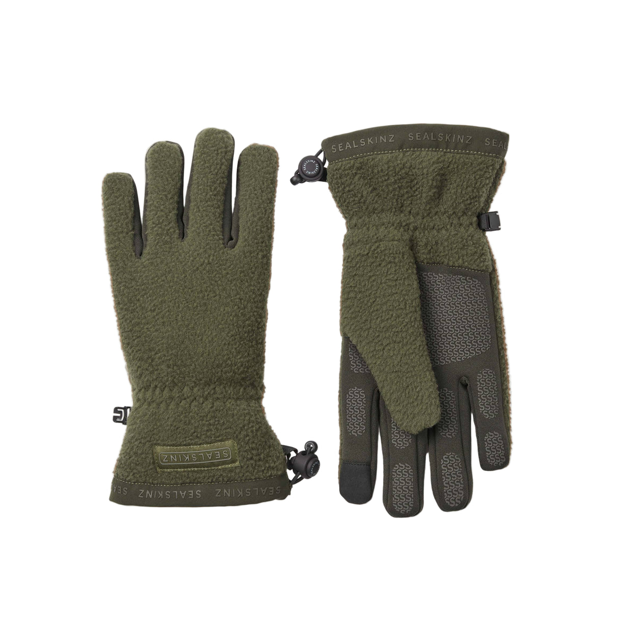 Sealskinz Hoveton Waterproof Sherpa Fleece Gloves  -  Small / Olive