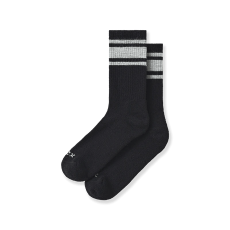 Ibex Lightweight Hiking Socks  -  Small / Black Gray Stripe