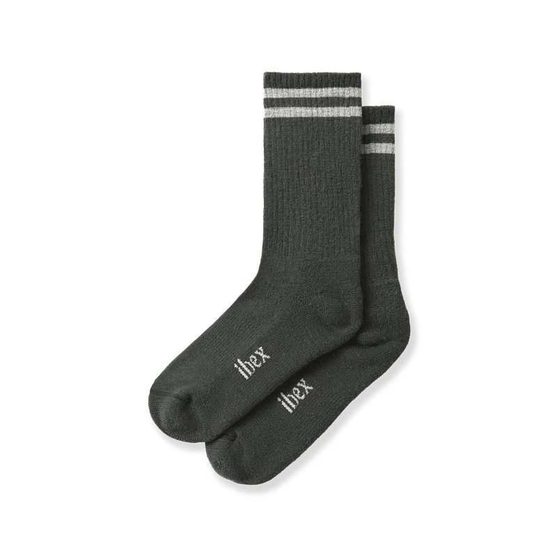 Ibex Lightweight Hiking Socks  -  Medium / Sage/Oatmeal