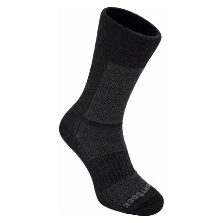 Wrightsock Double-Layer Merino Coolmesh II Crew Socks  -  Small / Gray/Black