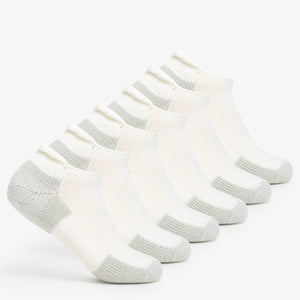 Thorlo Running Maximum Cushion Rolltop Socks  -  Medium / White/Platinum / 6-Pair Pack