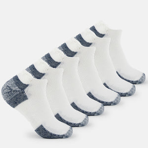 Thorlo Running Maximum Cushion Rolltop Socks  -  Large / White/Navy / 6-Pair Pack