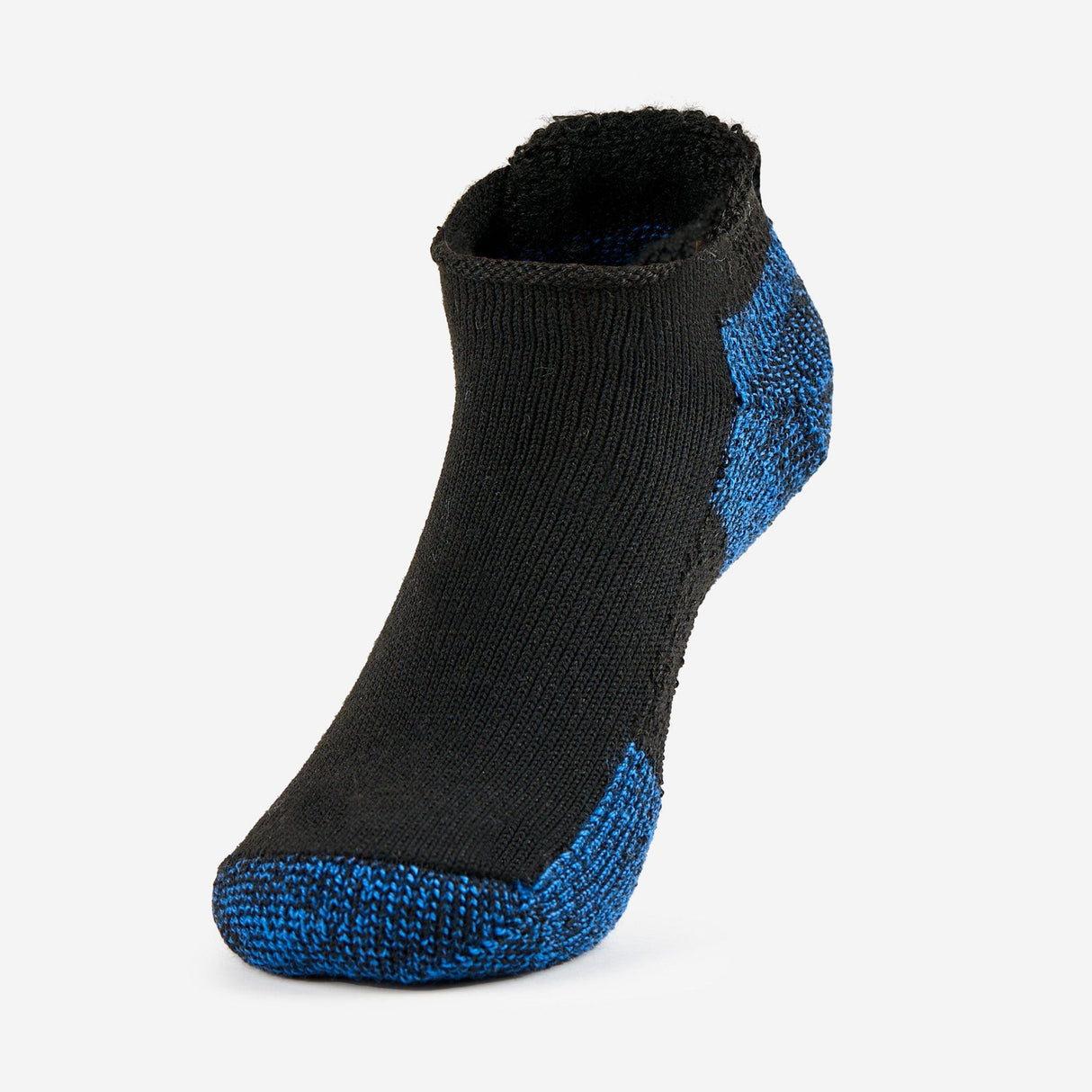 Thorlo Running Maximum Cushion Rolltop Socks  -  Large / Black/Blue / Single Pair