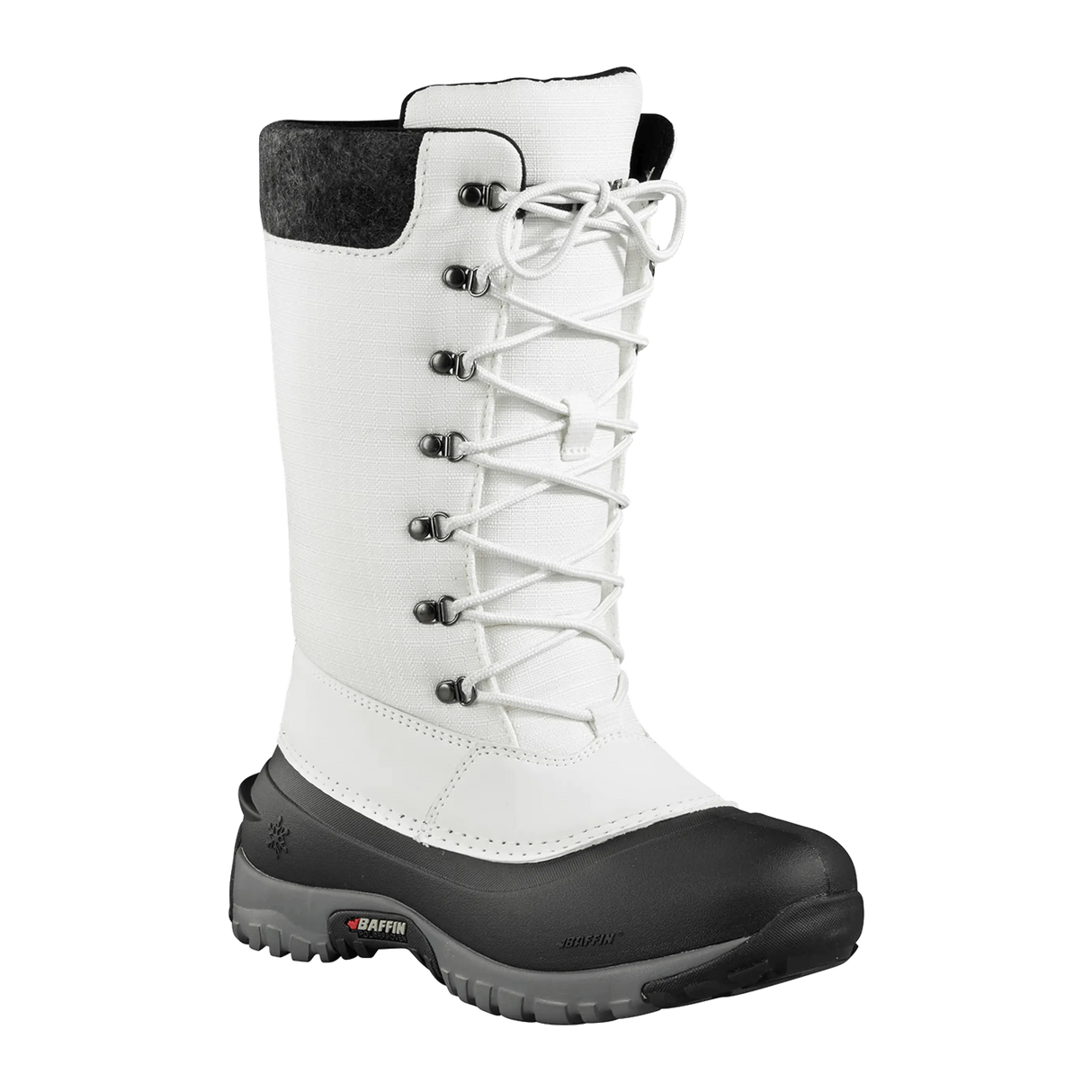 Baffin Womens Jess Winter Boots  -  5 / Black/White