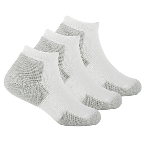 Thorlo Running Maximum Cushion Low-Cut 3-Pack Socks  -  Small / White/Platinum