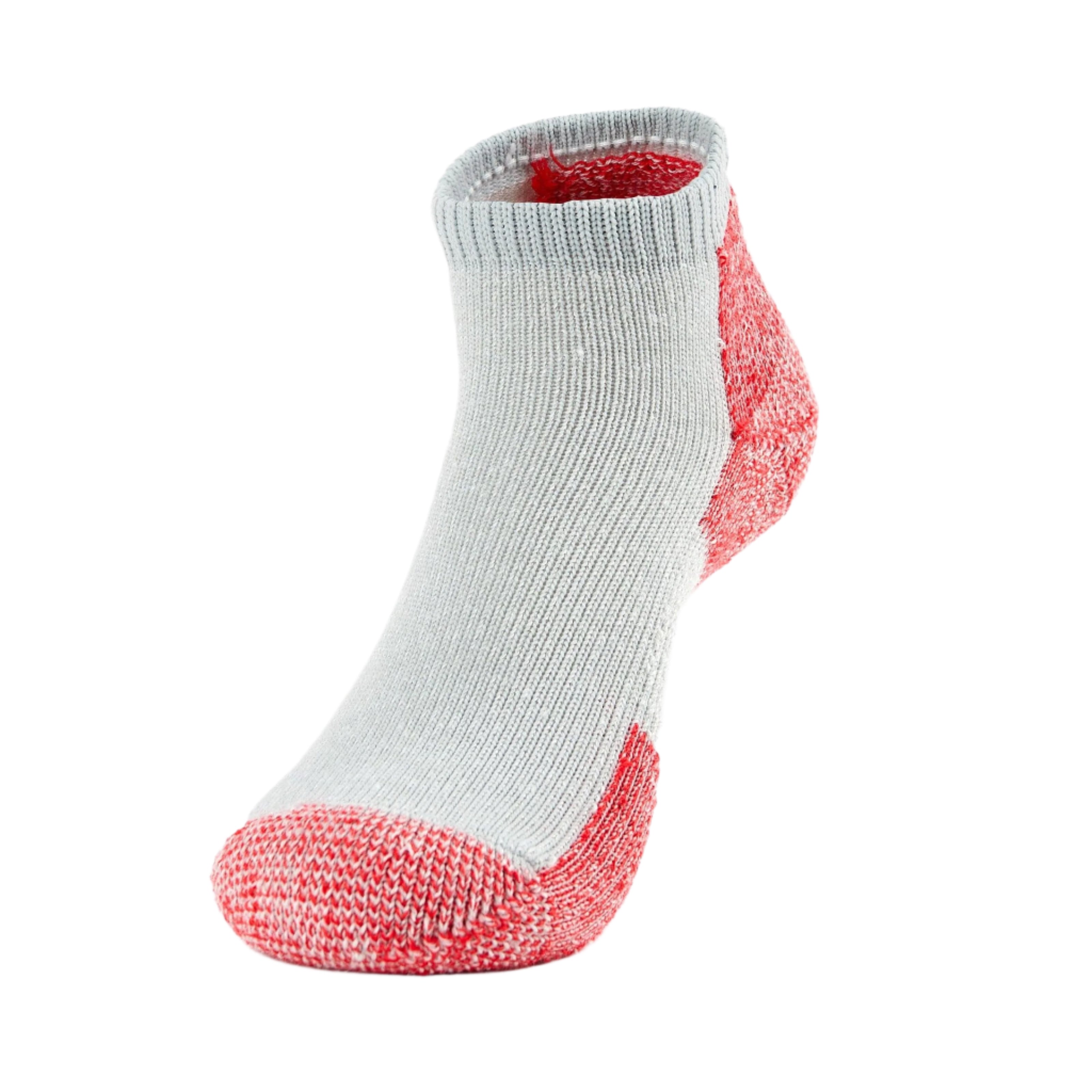 Thorlo Running Maximum Cushion Low-Cut Socks  -  Medium / Heather Gray/Red