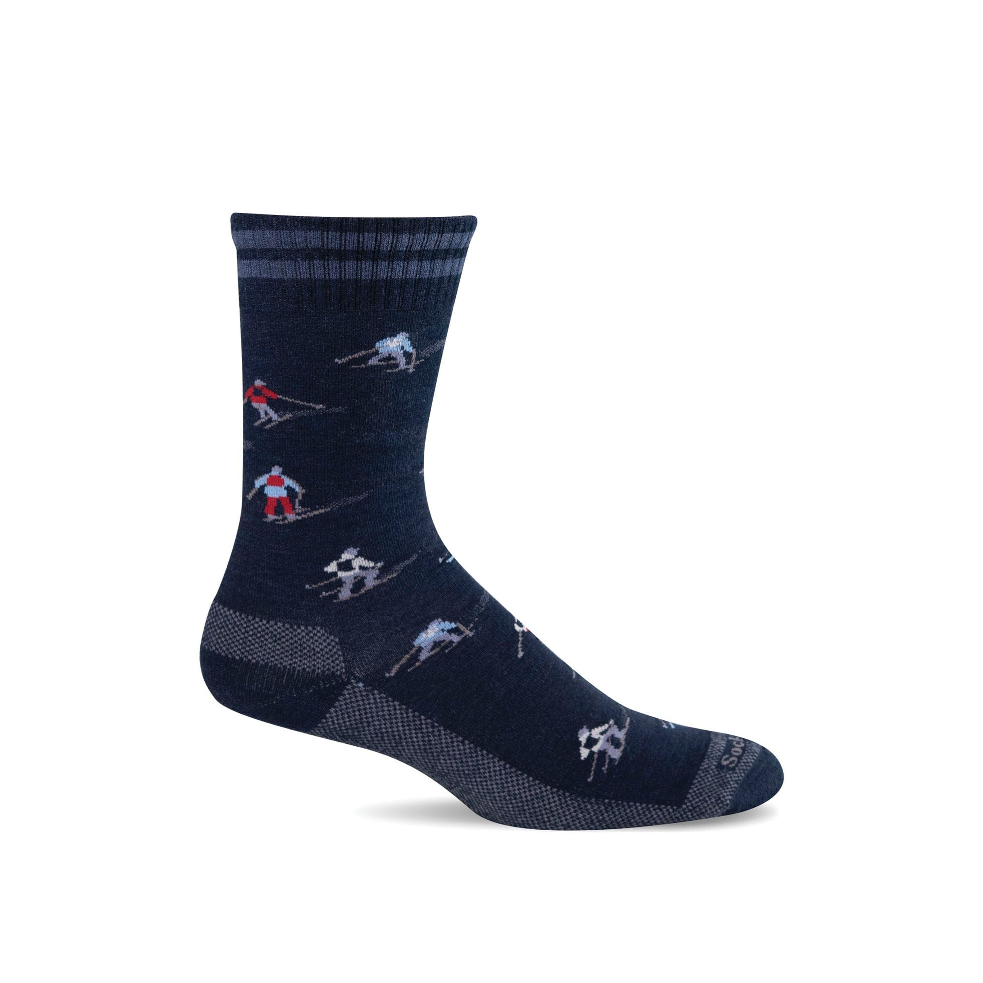 Sockwell Mens Ski Patrol Essential Comfort Crew Socks  -  Medium/Large / Navy