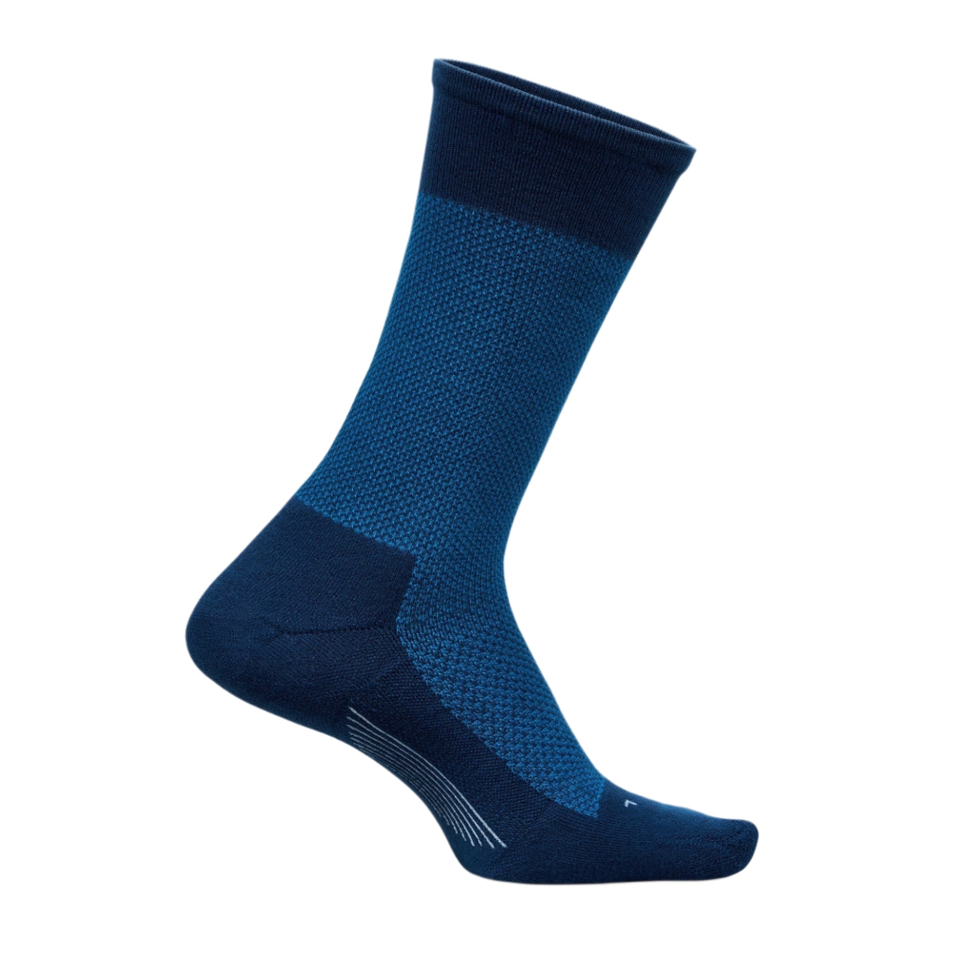 Feetures Mens Everyday Max Cushion Rich Texture Crew Socks  -  Medium / Navy