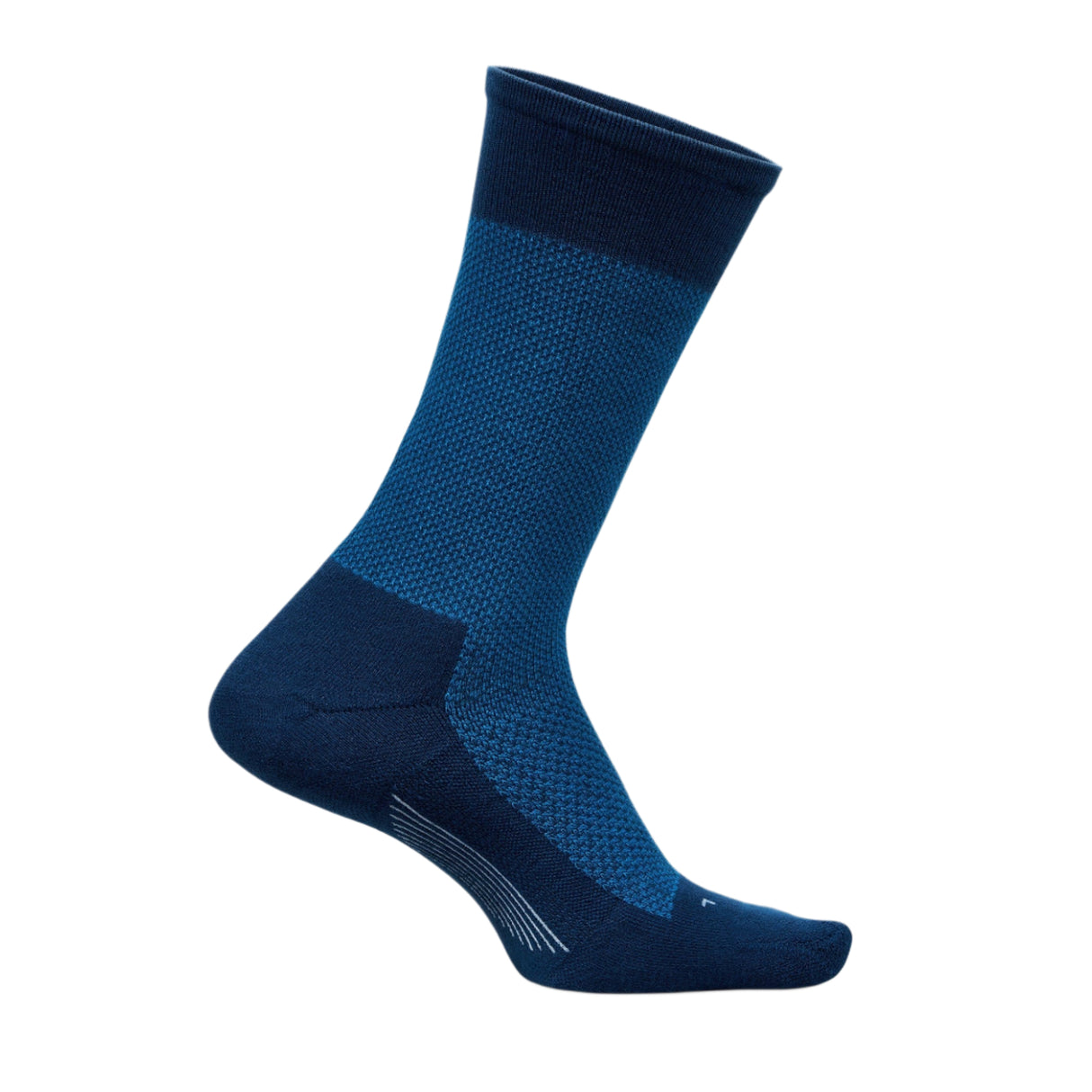 Feetures Mens Everyday Max Cushion Rich Texture Crew Socks  -  Medium / Navy