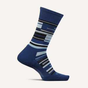 Feetures Mens Everyday Max Cushion Crew Socks  -  Medium / Transit Blue