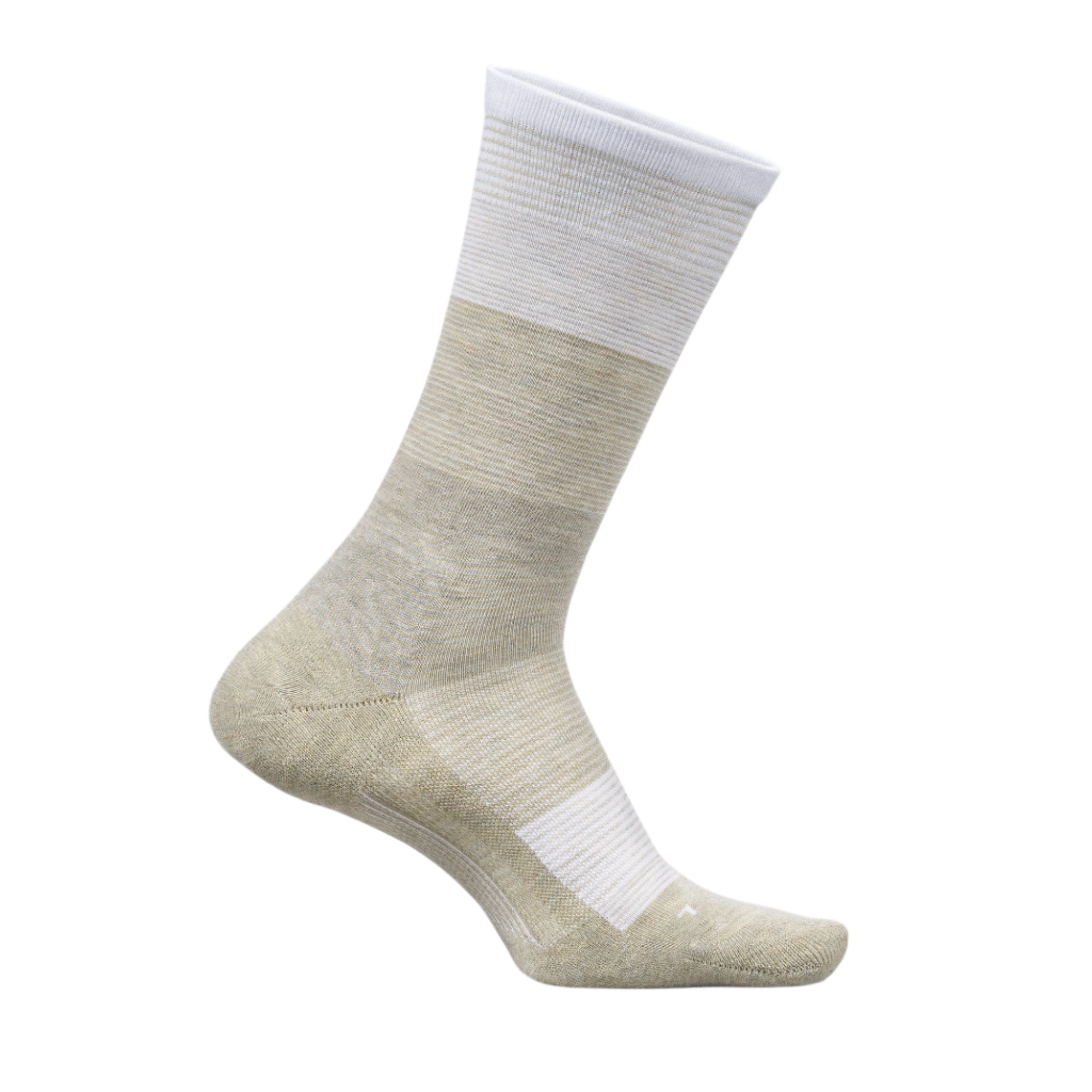 Feetures Womens Everyday Max Cushion Gradient Crew Socks  -  Small / Oat Milk