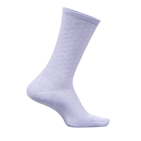 Feetures Womens Everyday Max Cushion Diamond Texture Crew Socks  -  Small / Purple