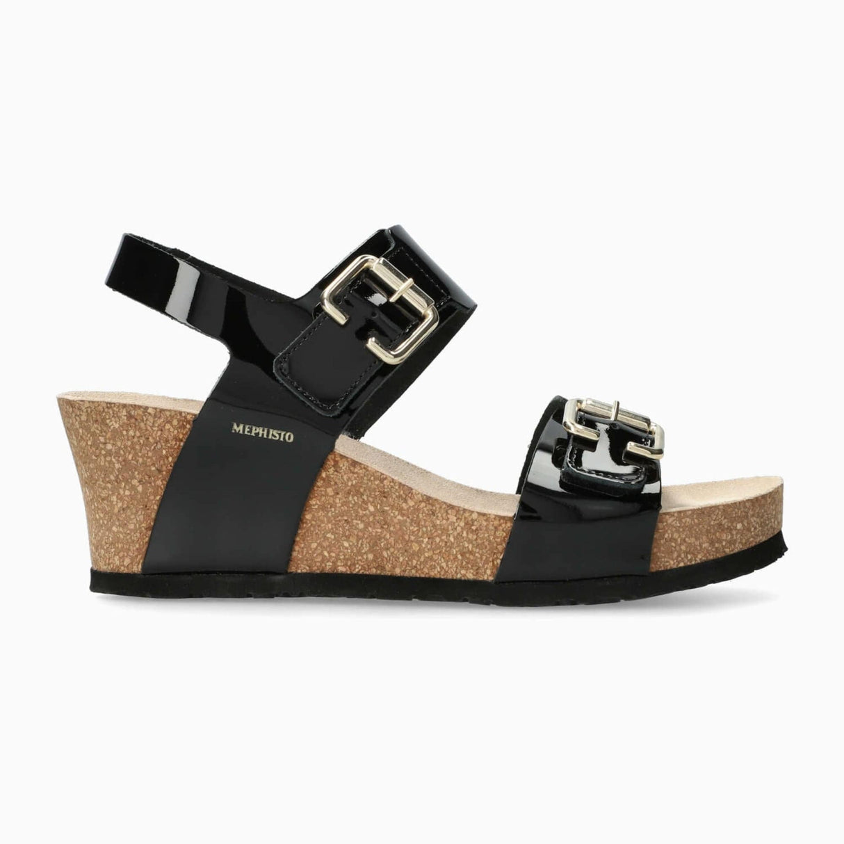 Mephisto Womens Lissandra Sandals  -  6 / Black Vernis