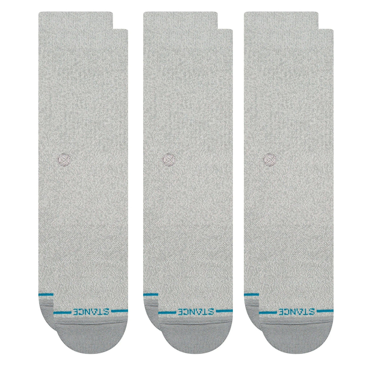 Stance Mens Icon Crew 3-Pack Socks  -  Large / Grey Heather