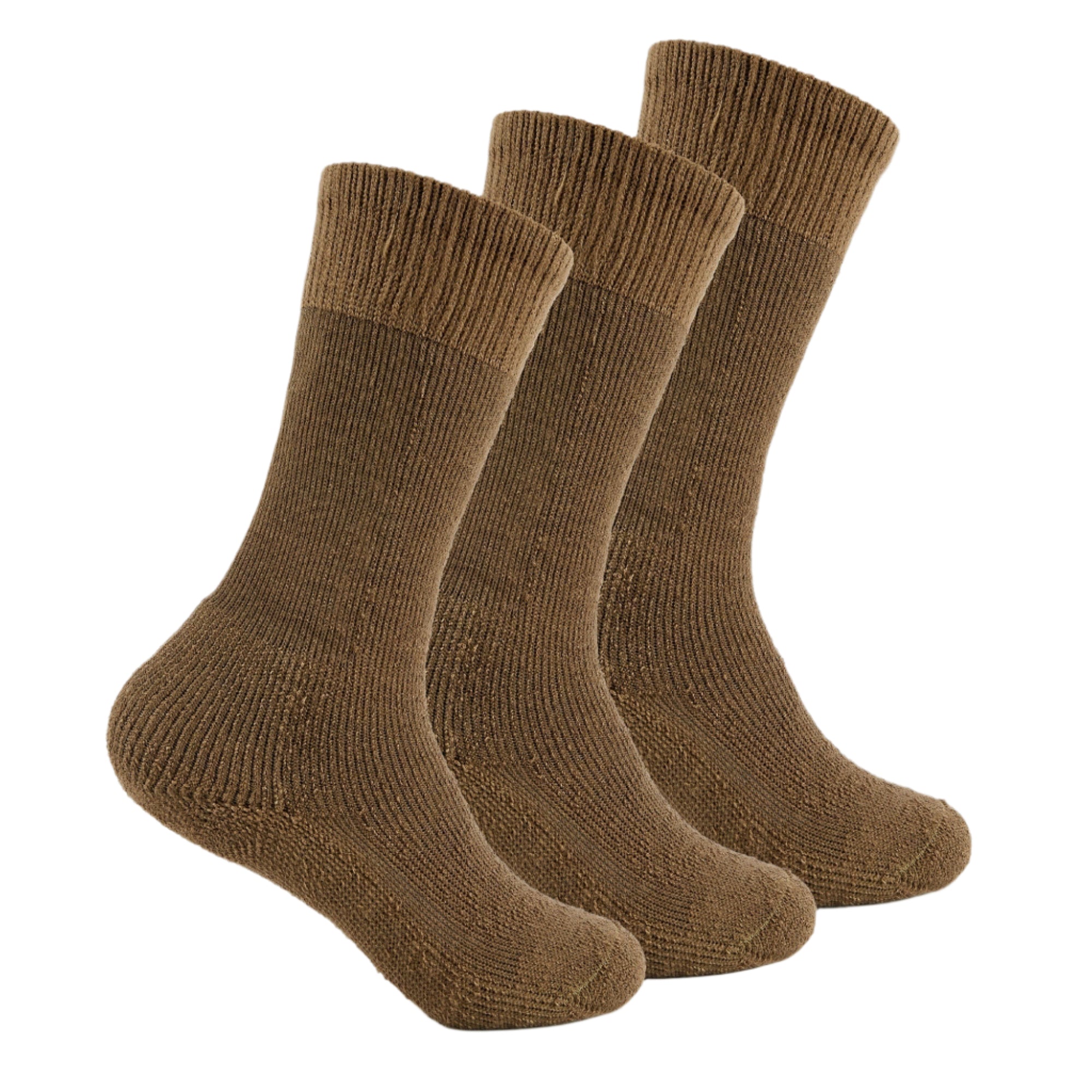 Thorlo Military Maximum Cushion OTC 3-Pack Socks  -  Small / Coyote Brown