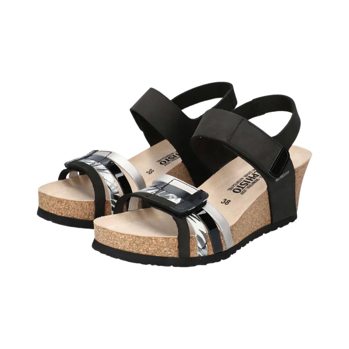 Mephisto Womens Lucia Sandals - 6 / Black Multi