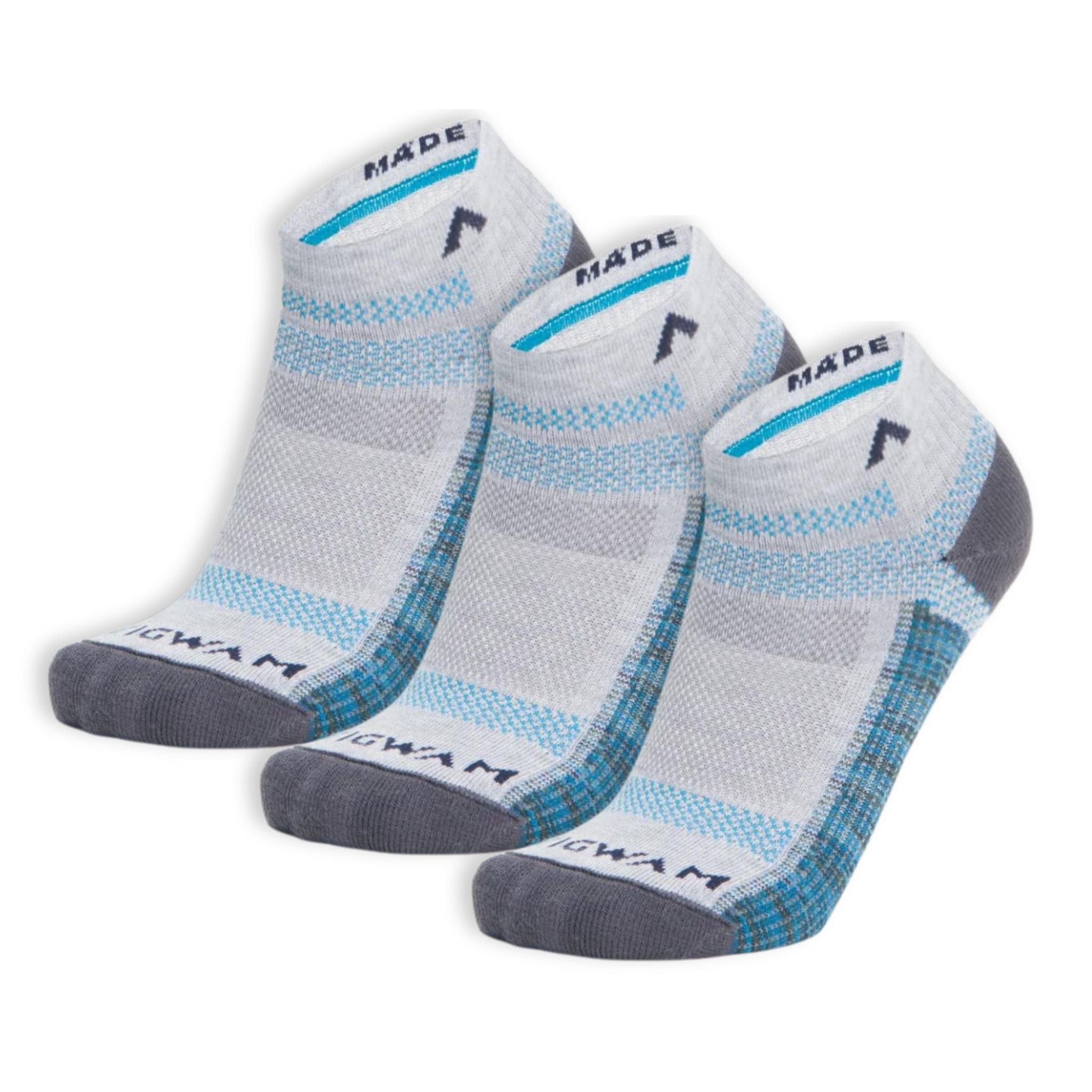 Wigwam Ultra Cool-Lite Low 3-Pack Socks  -  Medium / Caribbean