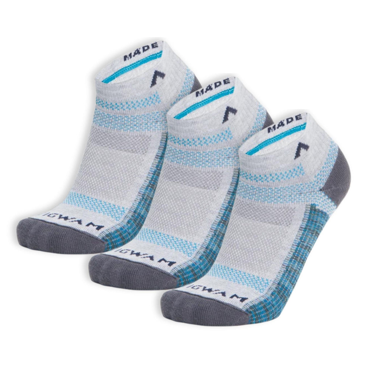 Wigwam Ultra Cool-Lite Low 3-Pack Socks  -  Medium / Caribbean