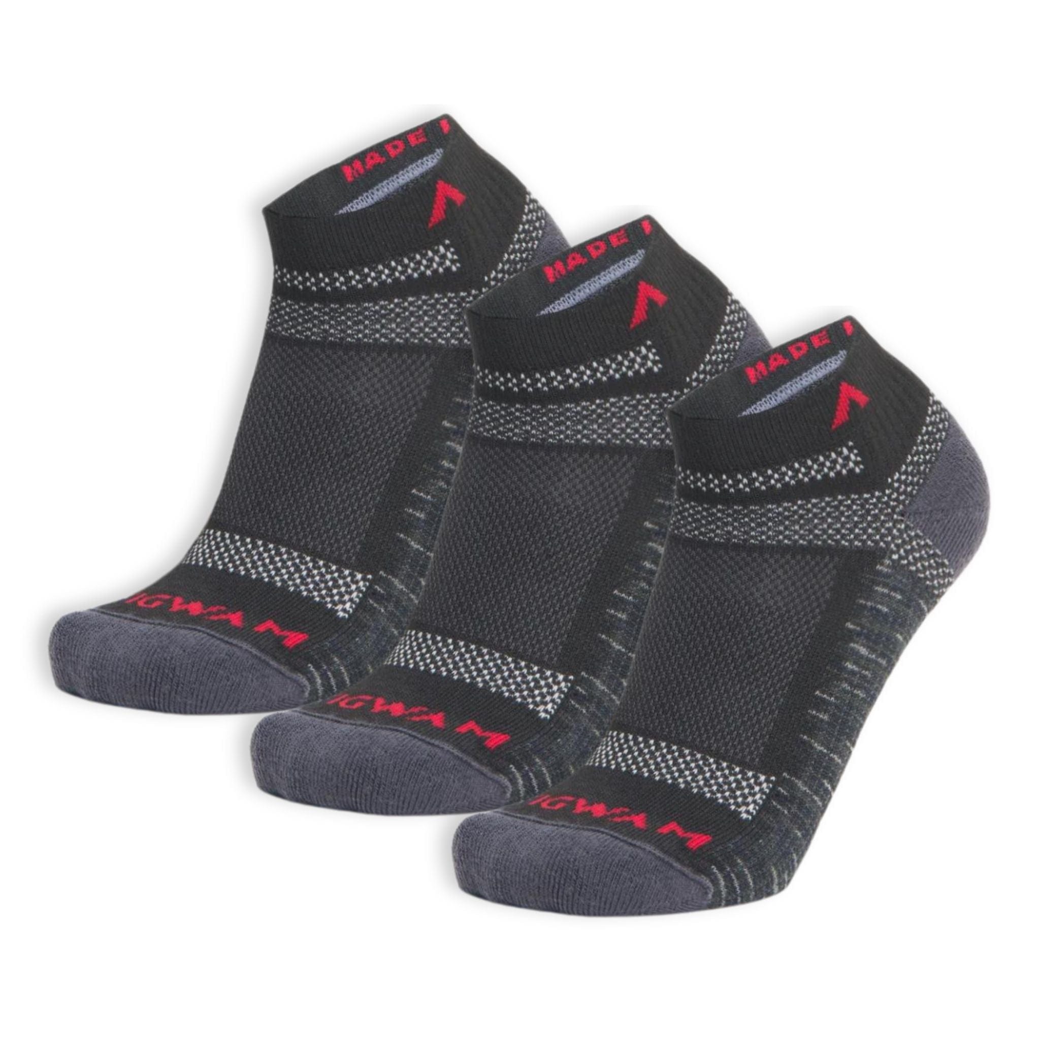 Wigwam Ultra Cool-Lite Low 3-Pack Socks  -  Medium / Onyx
