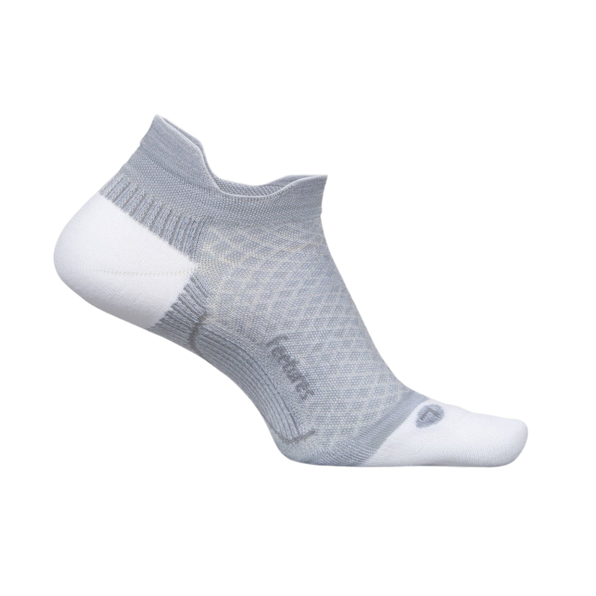 Feetures Plantar Fasciitis Relief Light Cushion No Show Socks  -  Small / Gray