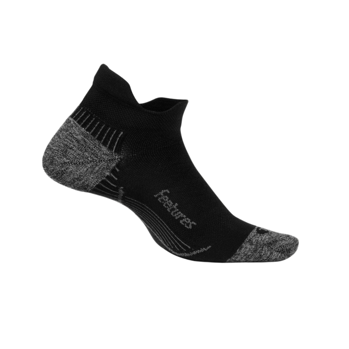Feetures Plantar Fasciitis Relief Light Cushion No Show Socks - Small / Black