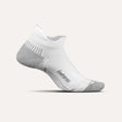 Feetures Plantar Fasciitis Relief Light Cushion No Show Socks  -  Small / White