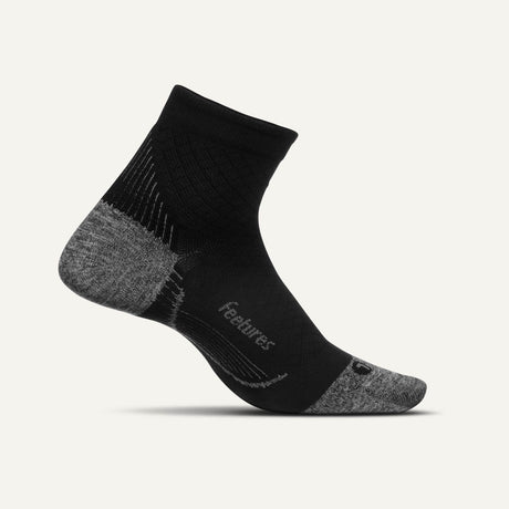 Feetures Plantar Fasciitis Relief Light Cushion Quarter Socks  -  Small / Black