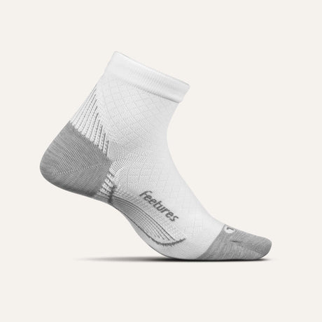 Feetures Plantar Fasciitis Relief Ultra Light Quarter Socks  -  Small / White