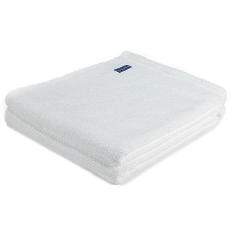 Faribault Mill Penobscot Cotton Blanket  -  White / Twin