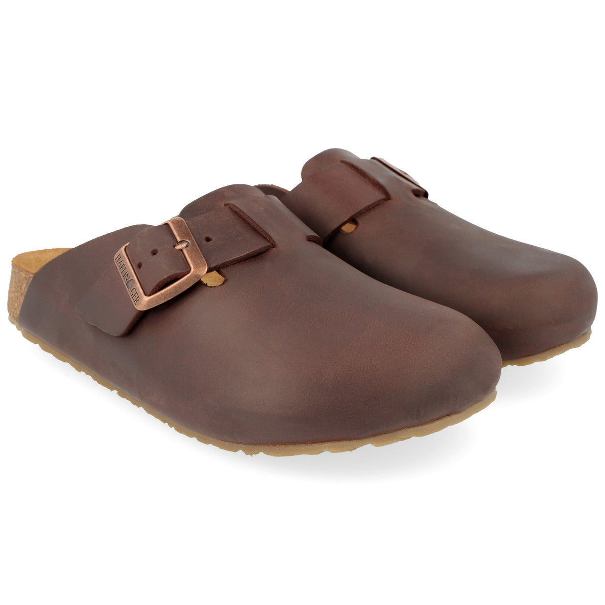 Haflinger Mens Porto Clogs - 39 / Marron