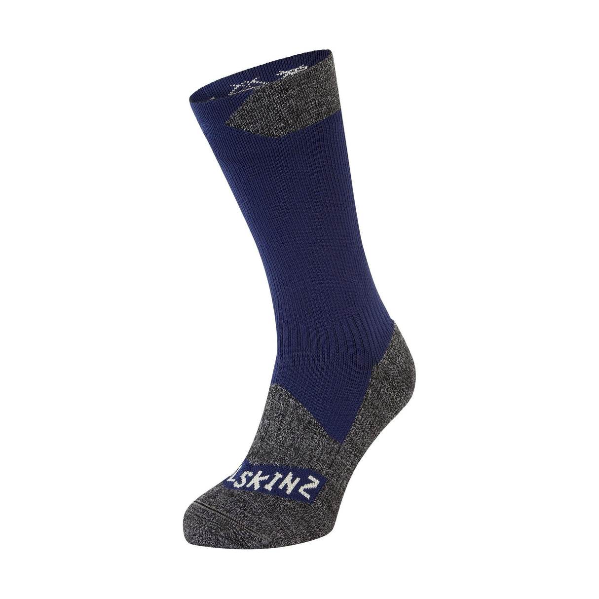 Sealskinz Raynham Waterproof All-Weather Mid-Length Socks  -  Small / Blue/Gray Marl