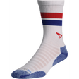 Drymax Running Lite Mesh Crew Socks  -  Small / White w/Royal/Red Stripes