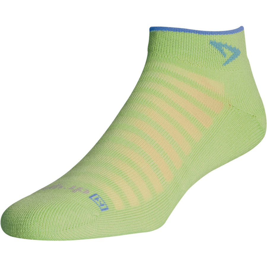 Drymax Running Lite-Mesh Mini Crew Socks  -  Small / Lime/Sky Blue