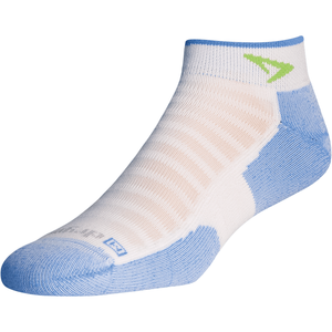 Drymax Running Lite-Mesh Mini Crew Socks  -  Small / White/Sky Blue/Lime