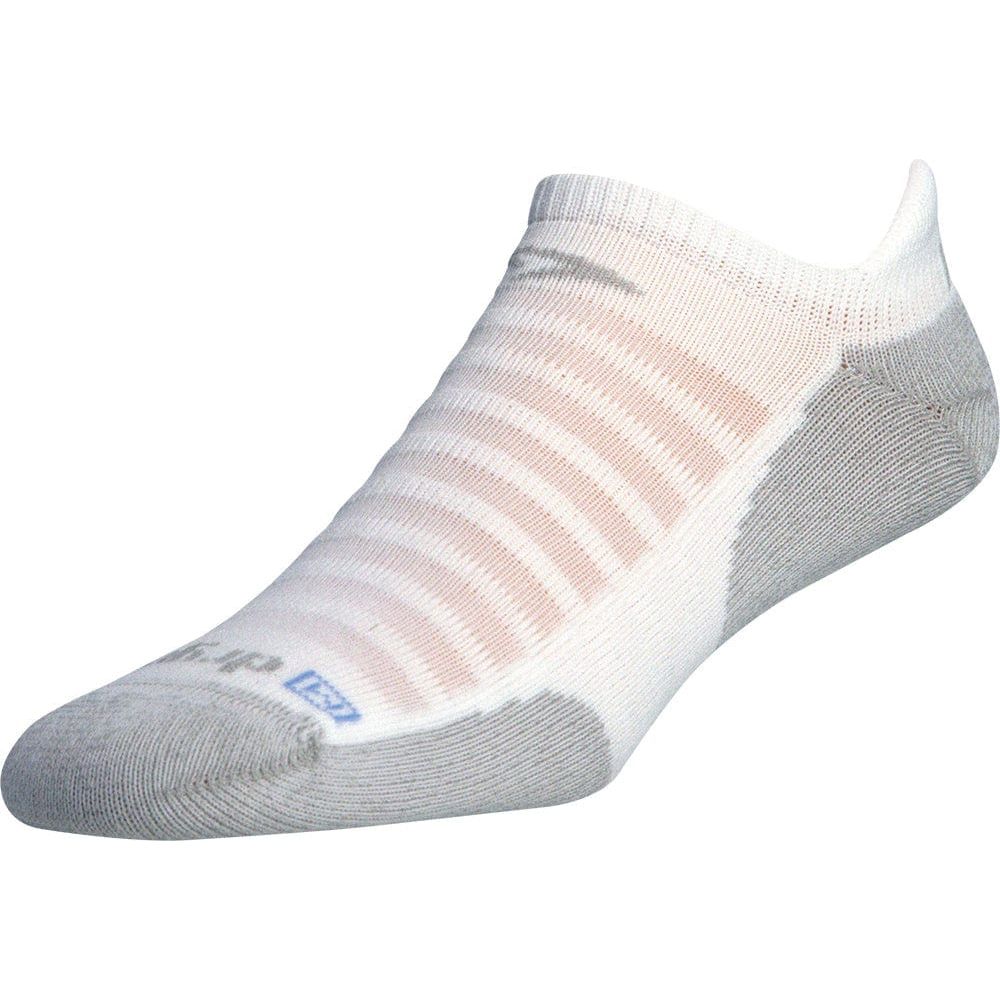 Drymax Running Lite-Mesh No Show Tab Socks  -  Small / White/Gray