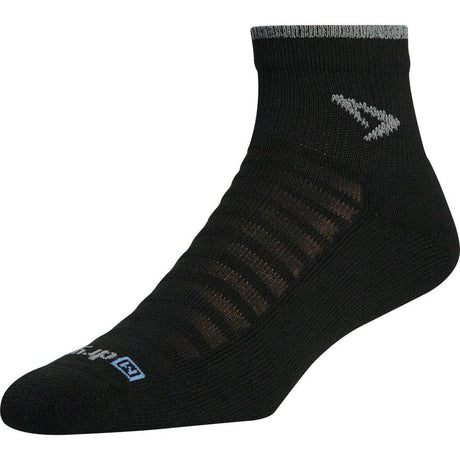 Drymax Running Lite-Mesh 1/4 Crew Socks  -  Small / Black/Gray
