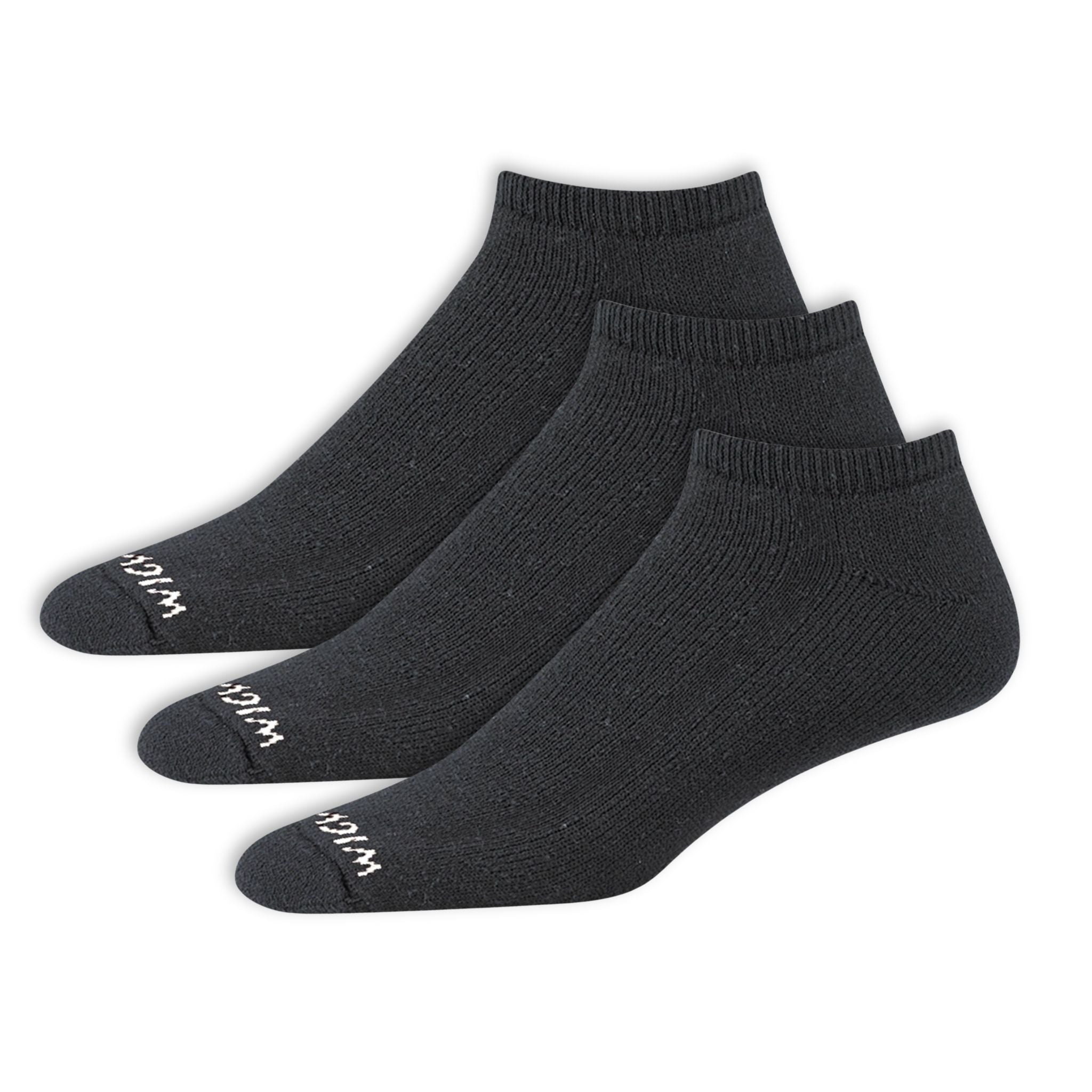 Wigwam Super 60 Low Cut 3-Pack Midweight Socks  -  Medium / Black