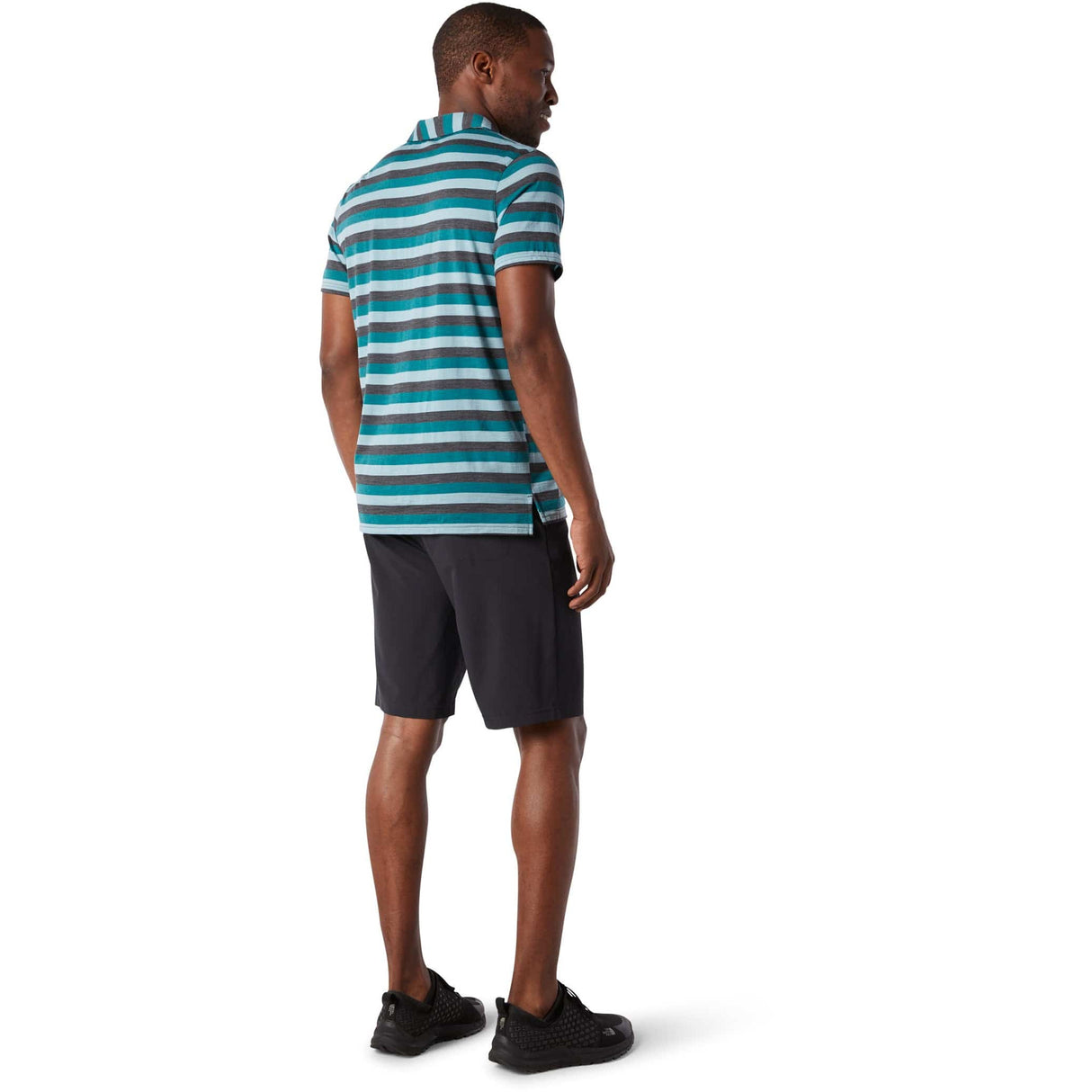 Smartwool Mens Merino 150 Polo - Clearance  -  Medium / Pacific Stripe