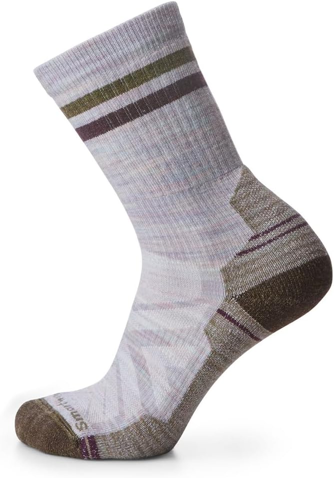 Smartwool Womens Hike Light Cushion Tube Stripe Crew Socks  -  Large / Purple Eclipse