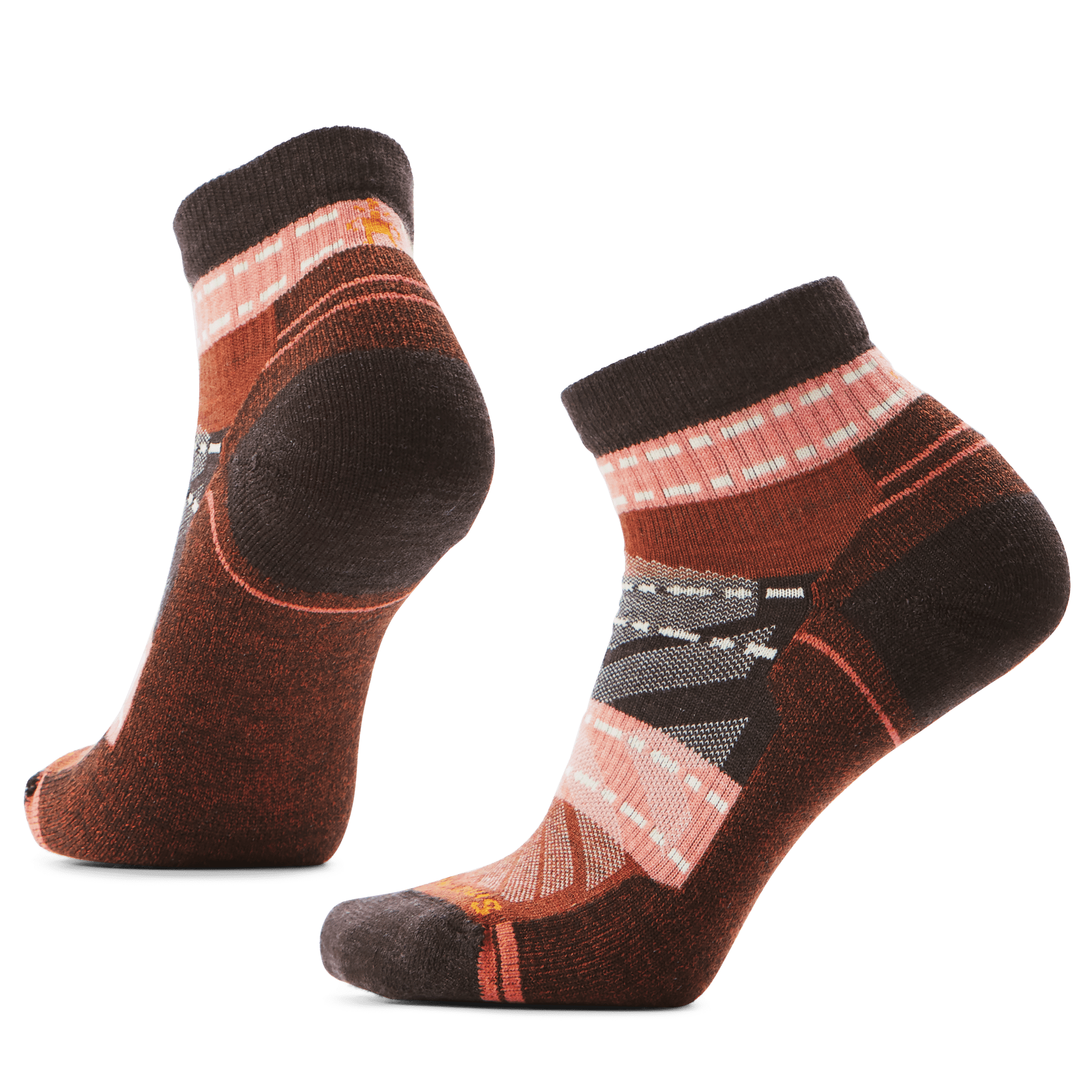 Smartwool Womens Hike Light Cushion Margarita Ankle Socks  -  Medium / Chestnut