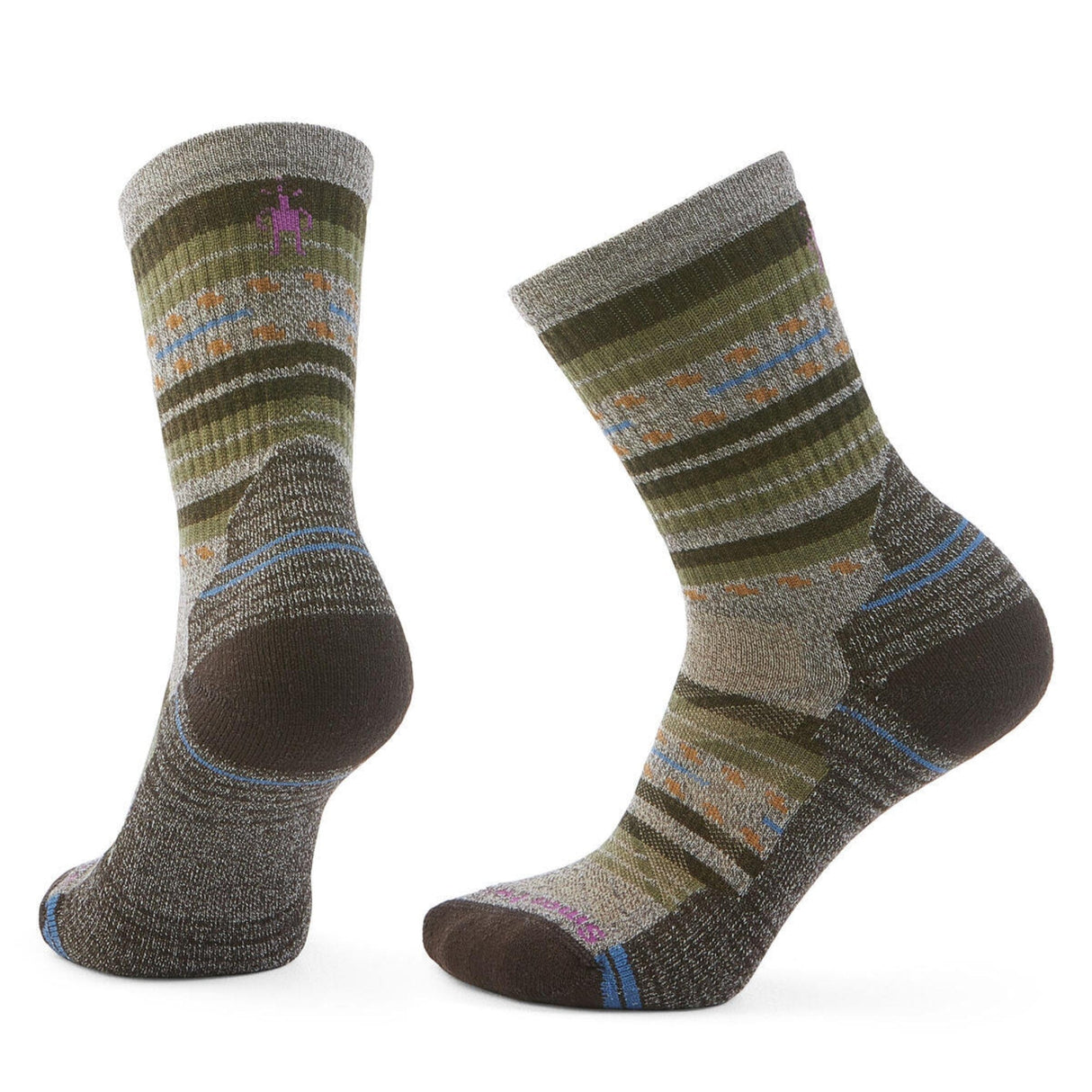 Smartwool Womens Hike Light Cushion Margarita Crew Socks - Small / Taupe/Natural Marl
