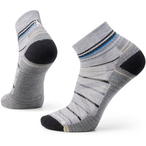 Smartwool Hike Light Cushion Pattern Ankle Socks  -  Medium / Light Gray