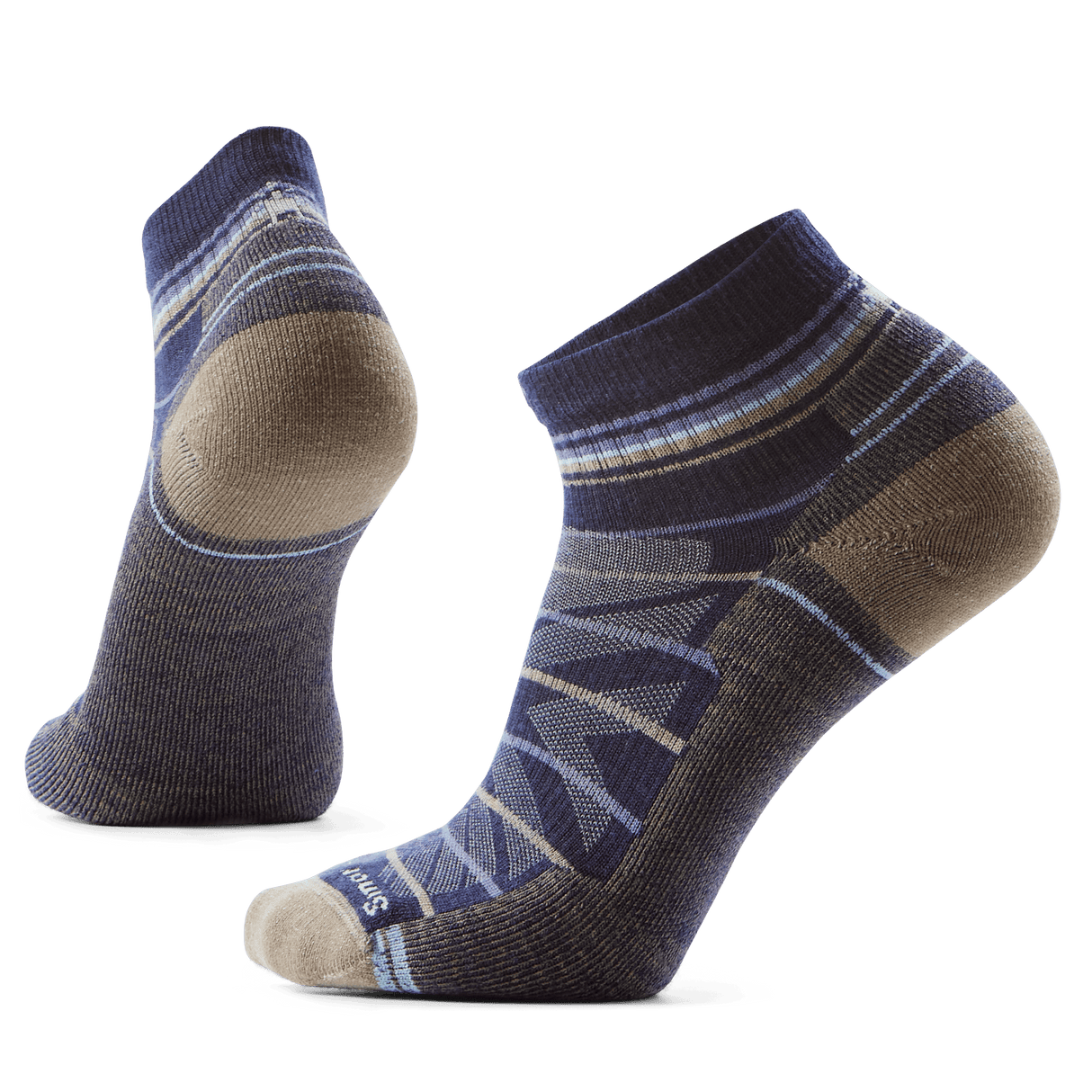 Smartwool Hike Light Cushion Pattern Ankle Socks - Large / Nightfall Blue